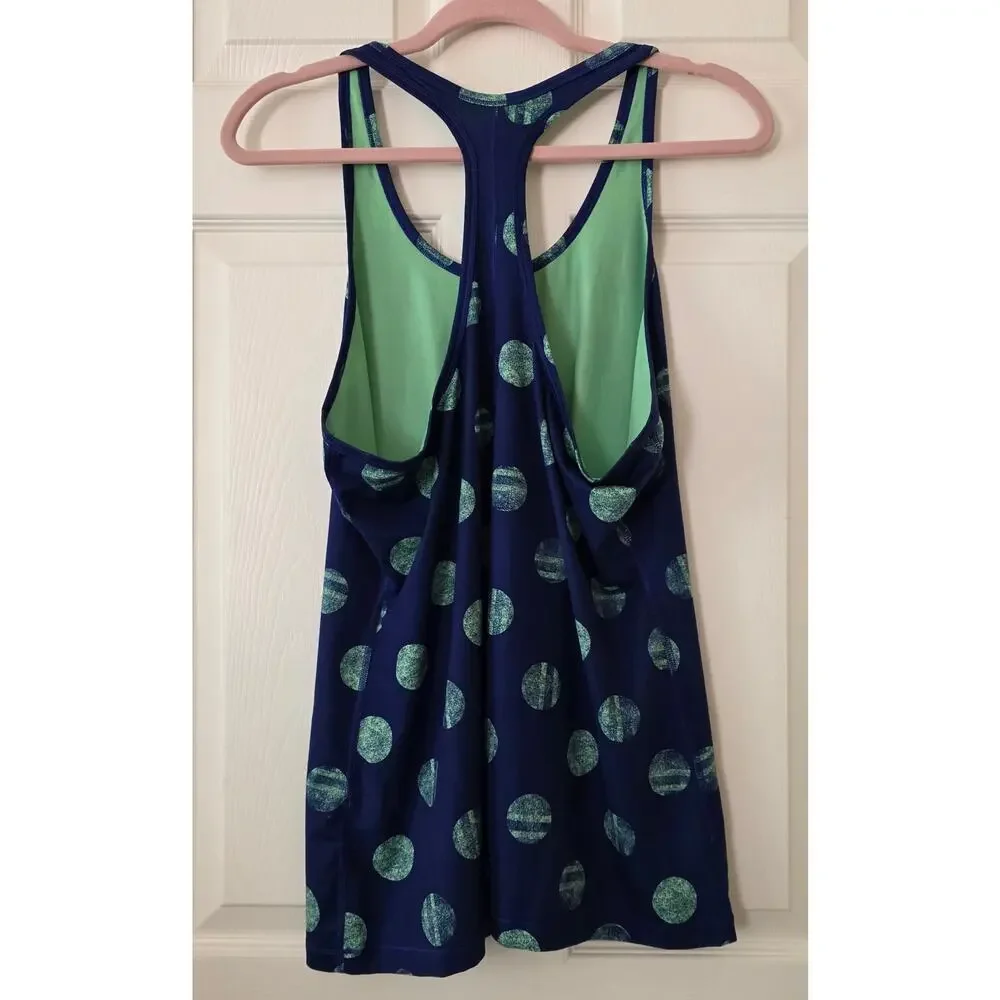 Nike Dri-Fit Athletic Racerback Polka Dot Tank Top Women's Size XL
